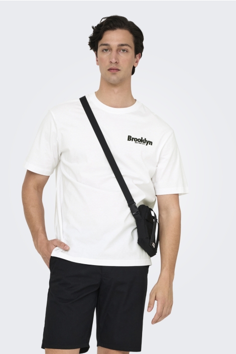 Only & Sons onskeane rlx ss print tee noos